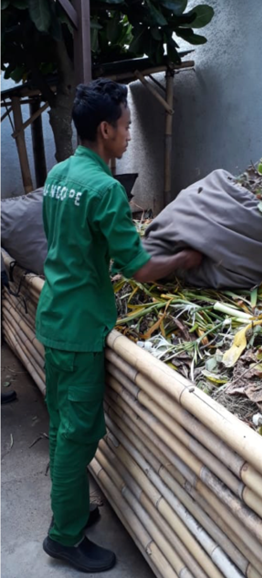Organic waste stream processing on property