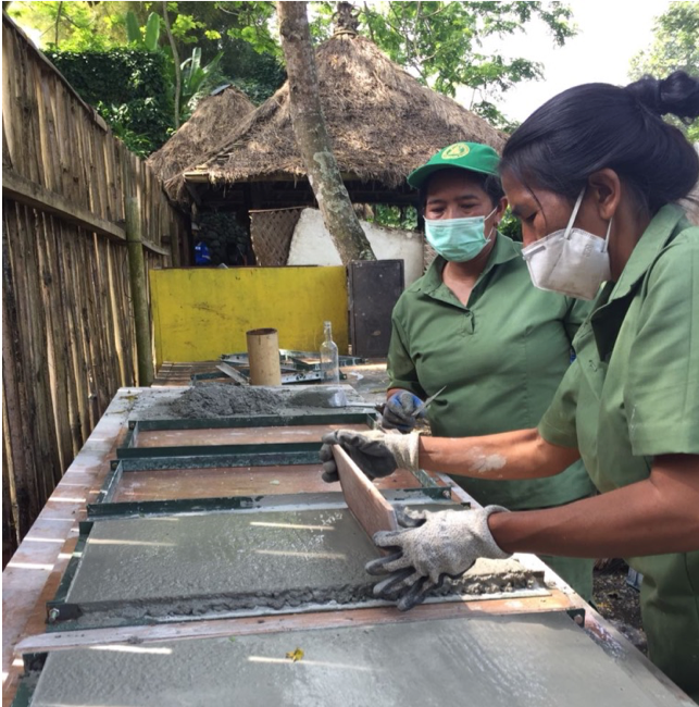 On-site recovery: glass waste stream into tiles
